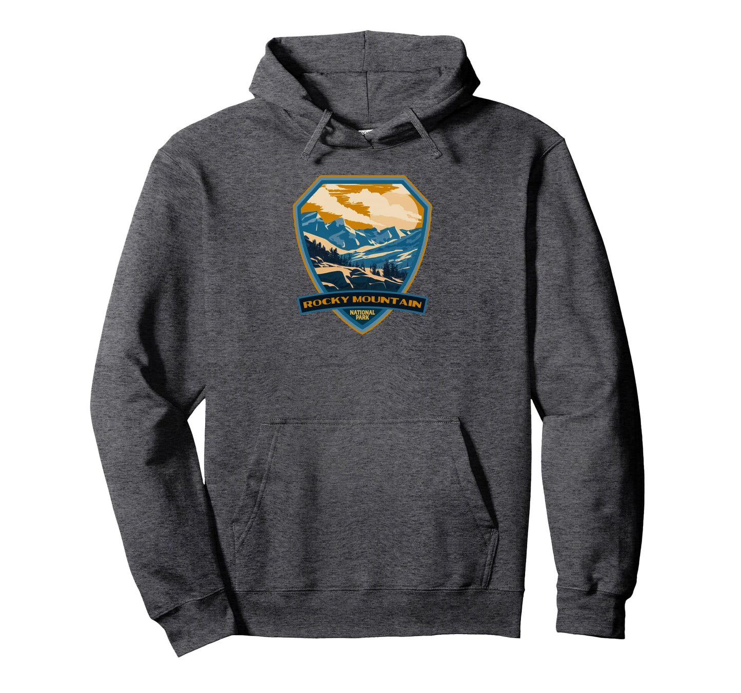 Rocky Mountain National Park Wpa Badge Hoodie - Casual Everyday Wear Unisex - T-Shirt, Sweatshirt, Hoodie