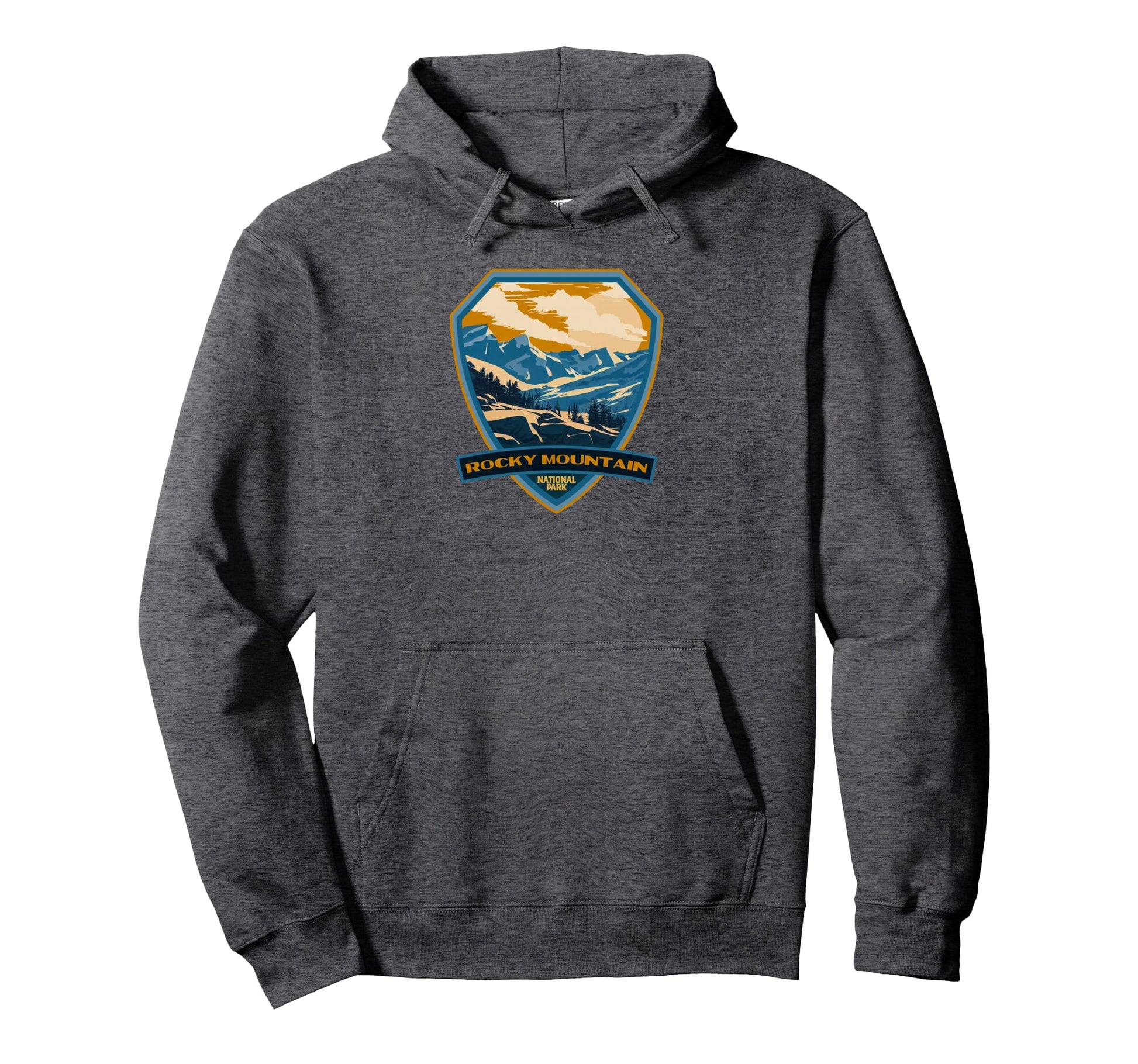 Rocky Mountain National Park Wpa Badge Hoodie - Casual Everyday Wear Unisex - T-Shirt, Sweatshirt, Hoodie
