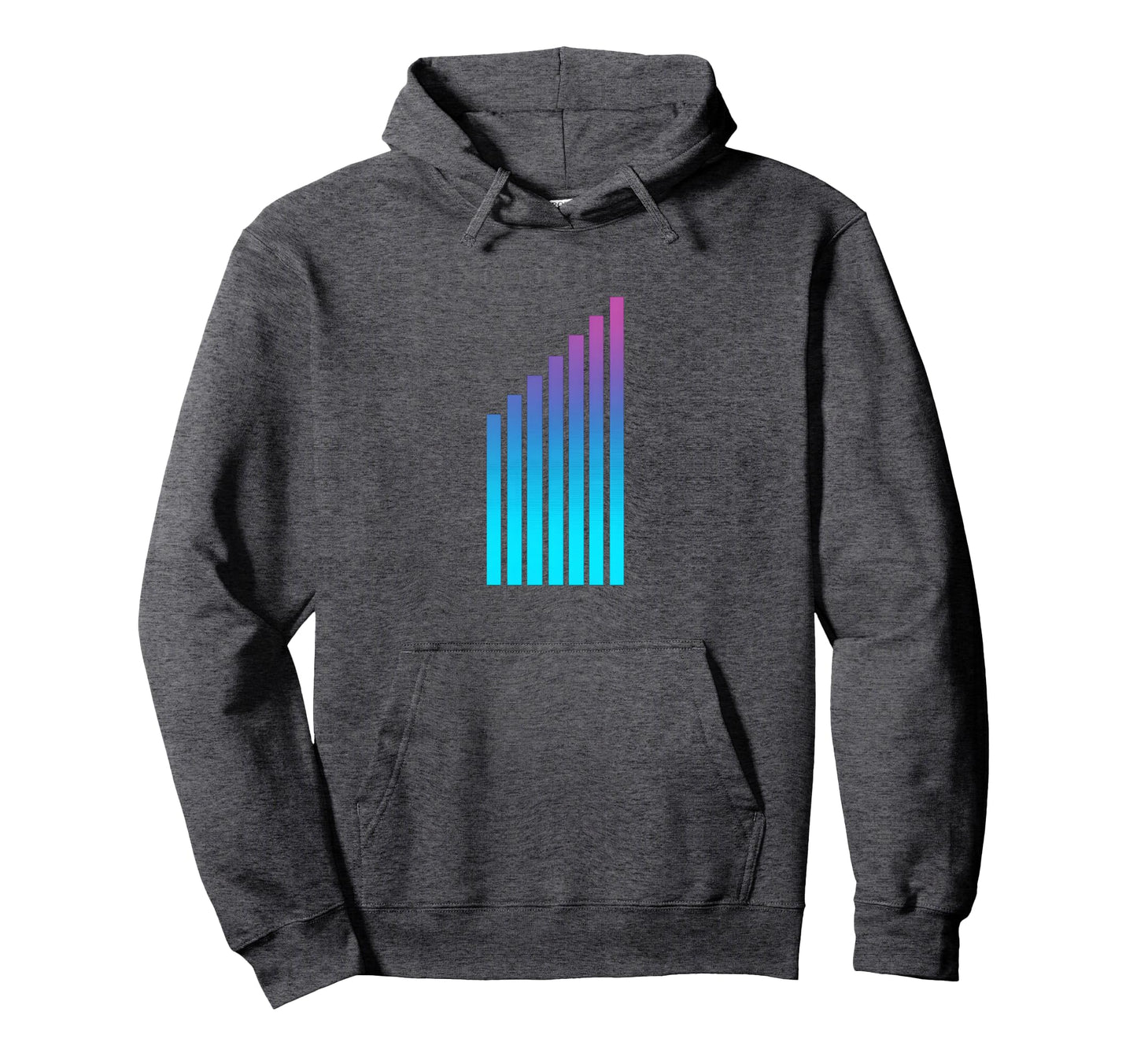 Synth Level Bars Gradient 80S Hoodie - Trendy Graphic Unisex - T-Shirt, Sweatshirt, Hoodie