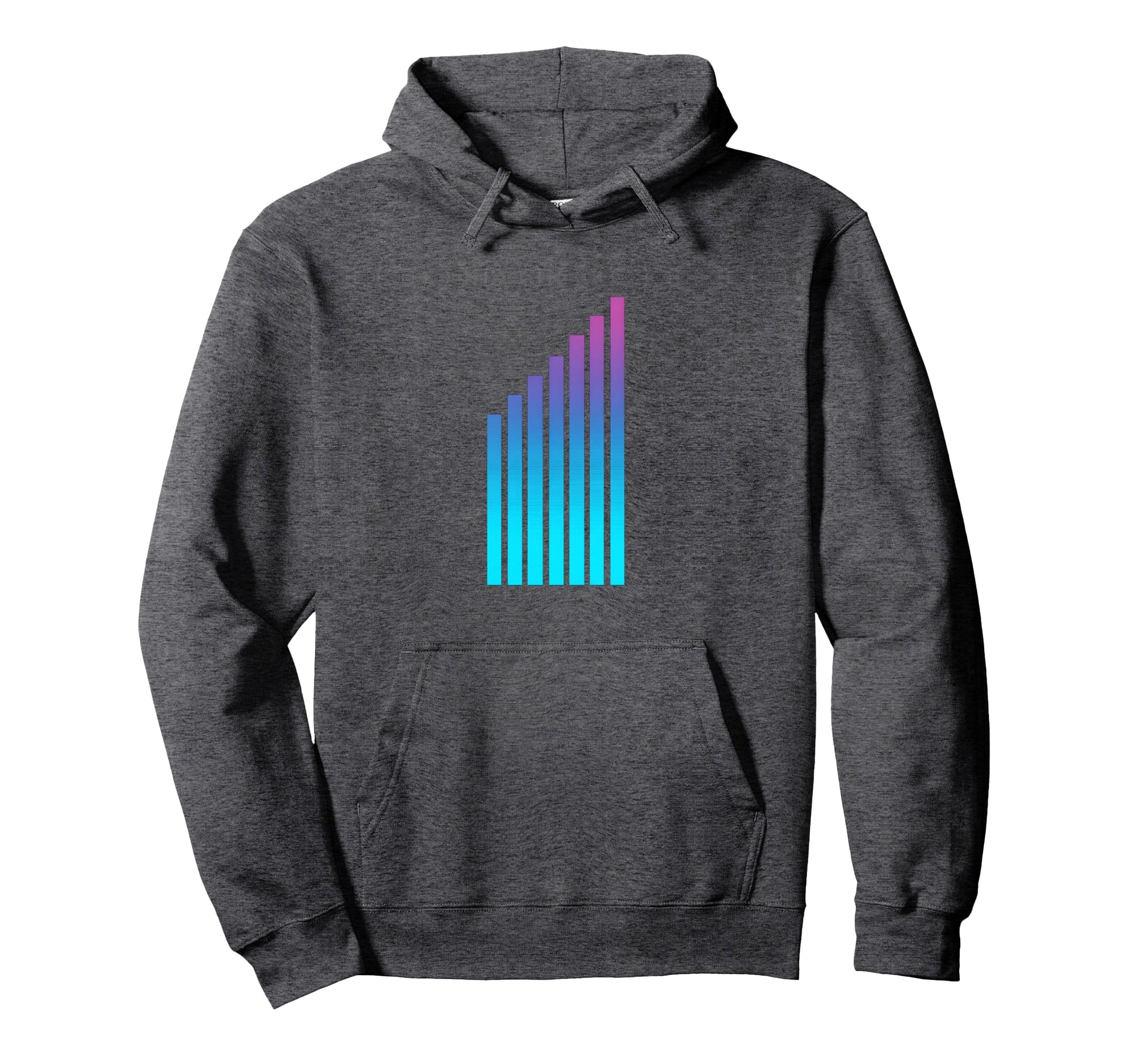 Synth Level Bars Gradient 80S Hoodie - Trendy Graphic Unisex - T-Shirt, Sweatshirt, Hoodie