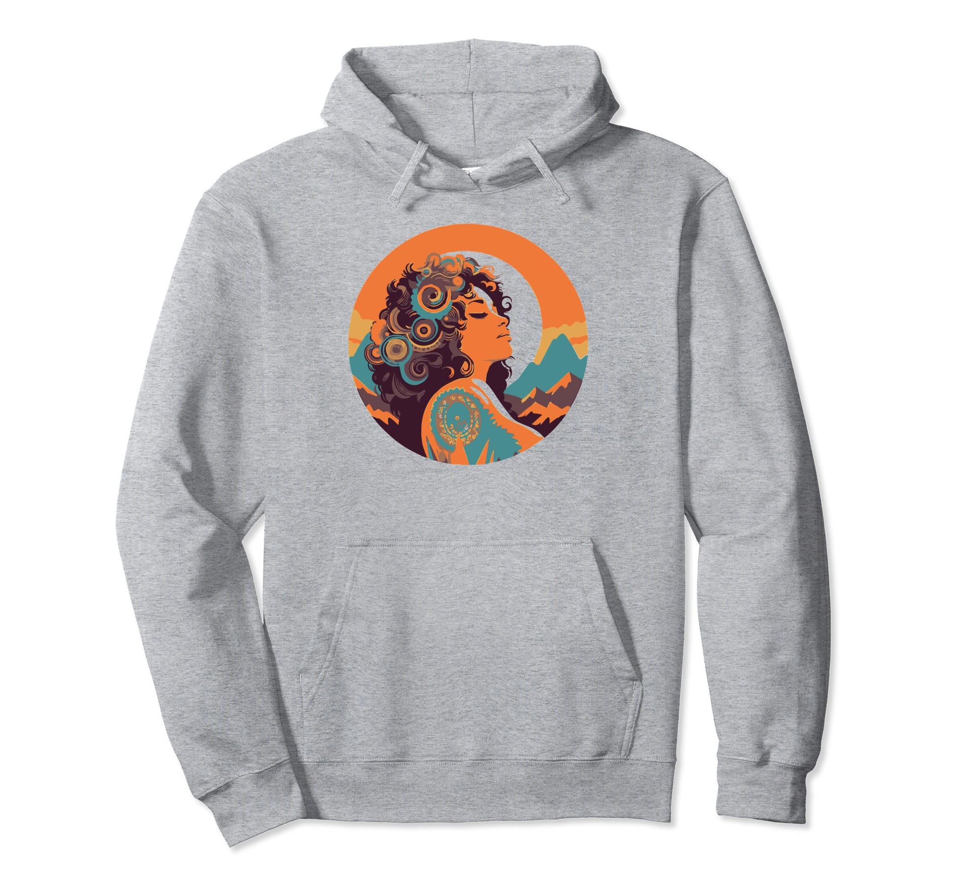 Groovy Mountain Mama Hippie 60S Hoodie - Fun Novelty Design Unisex - T-Shirt, Sweatshirt, Hoodie