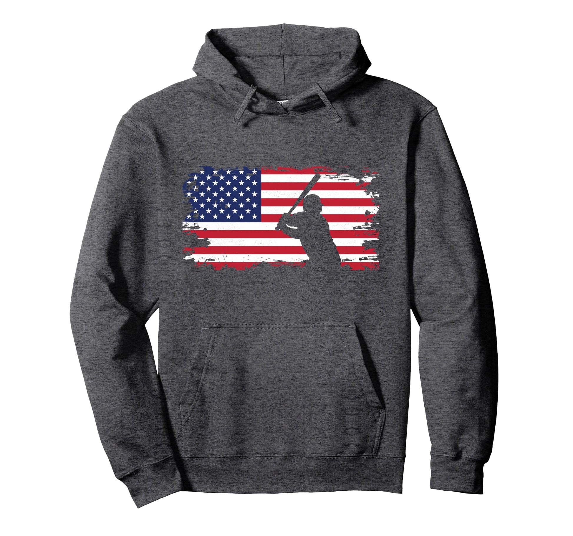 American Flag Baseball Baseball Hoodie - Fun Novelty Design Unisex - T-Shirt, Sweatshirt, Hoodie