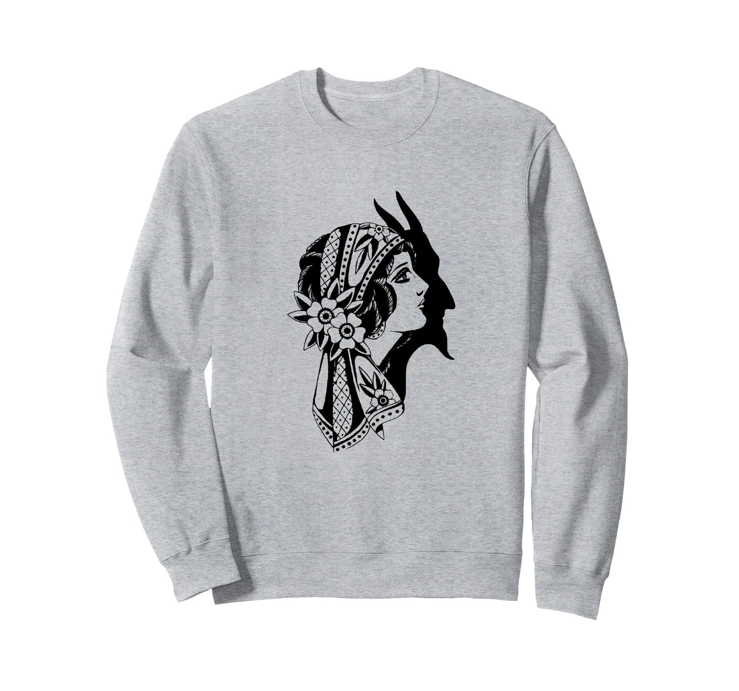 Old School Gypsy Devil Flash Tattoo Art Sweatshirt - Unique Graphic Unisex - T-Shirt, Sweatshirt, Hoodie