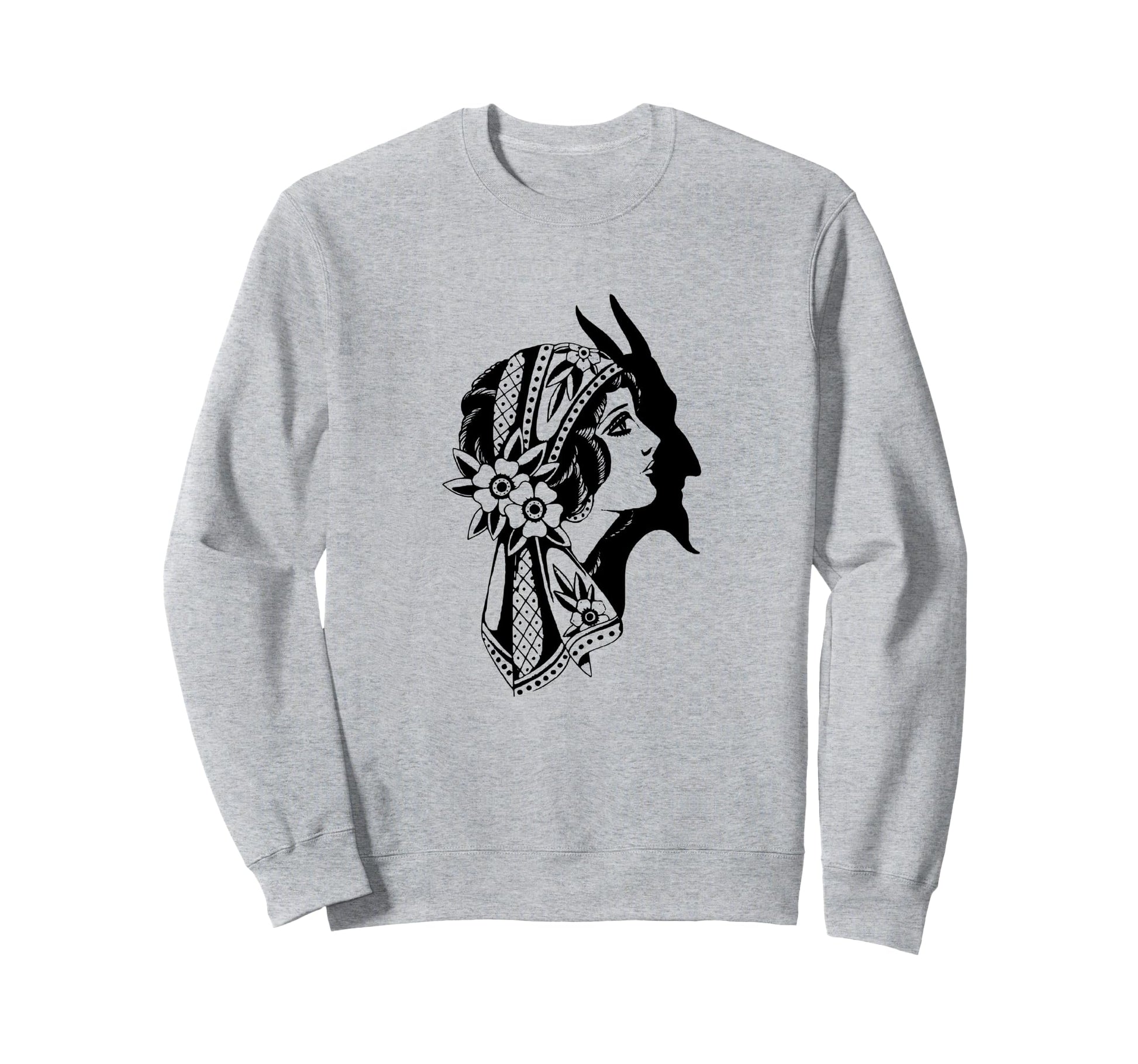 Old School Gypsy Devil Flash Tattoo Art Sweatshirt - Unique Graphic Unisex - T-Shirt, Sweatshirt, Hoodie