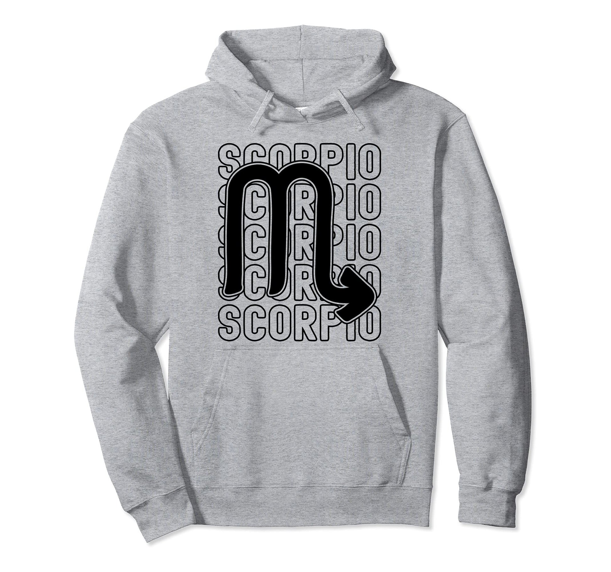 Scorpio Zodiac Sign Typography Astrology Hoodie - Unique Graphic Men Women - T-Shirt, Sweatshirt, Hoodie