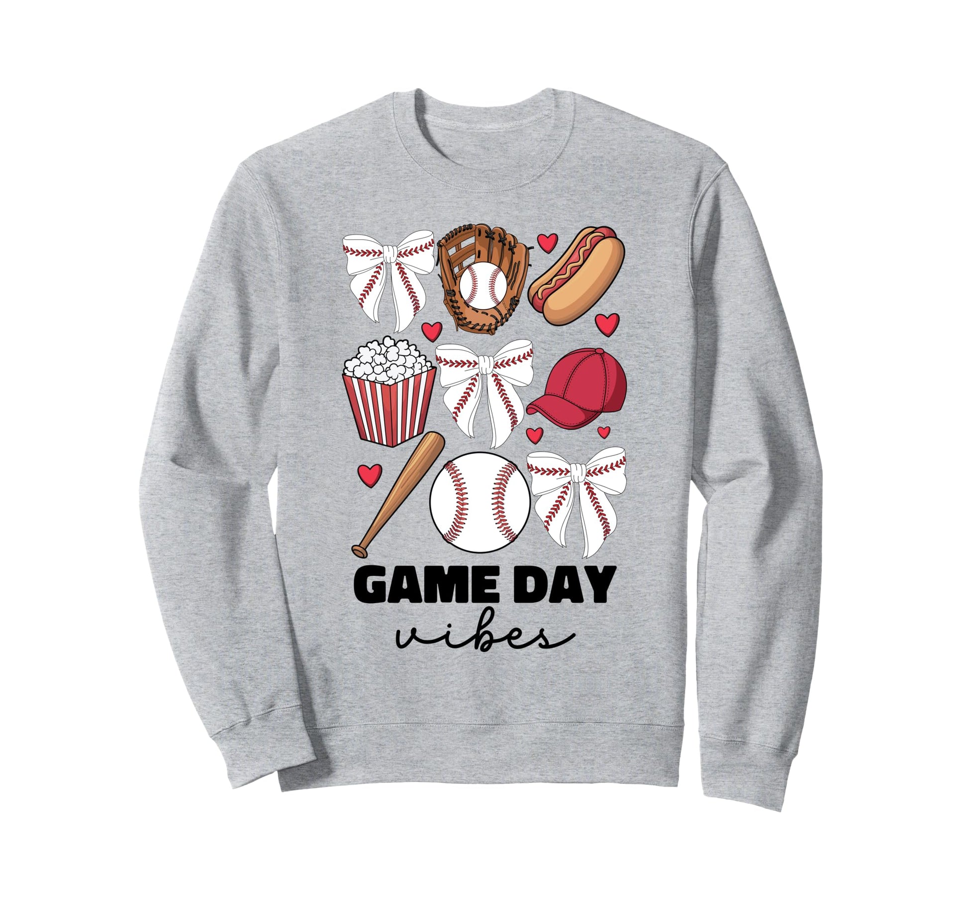 Game Day Vibes Coquette Bow Sweatshirt - Minimalist Print Men Women - T-Shirt, Sweatshirt, Hoodie