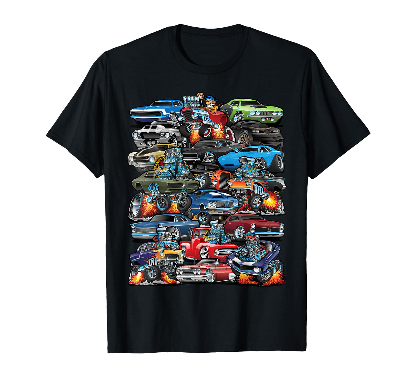 Car Madness Muscle Cars Cars And T-Shirt - Trendy Graphic for Adults - T-Shirt, Sweatshirt, Hoodie