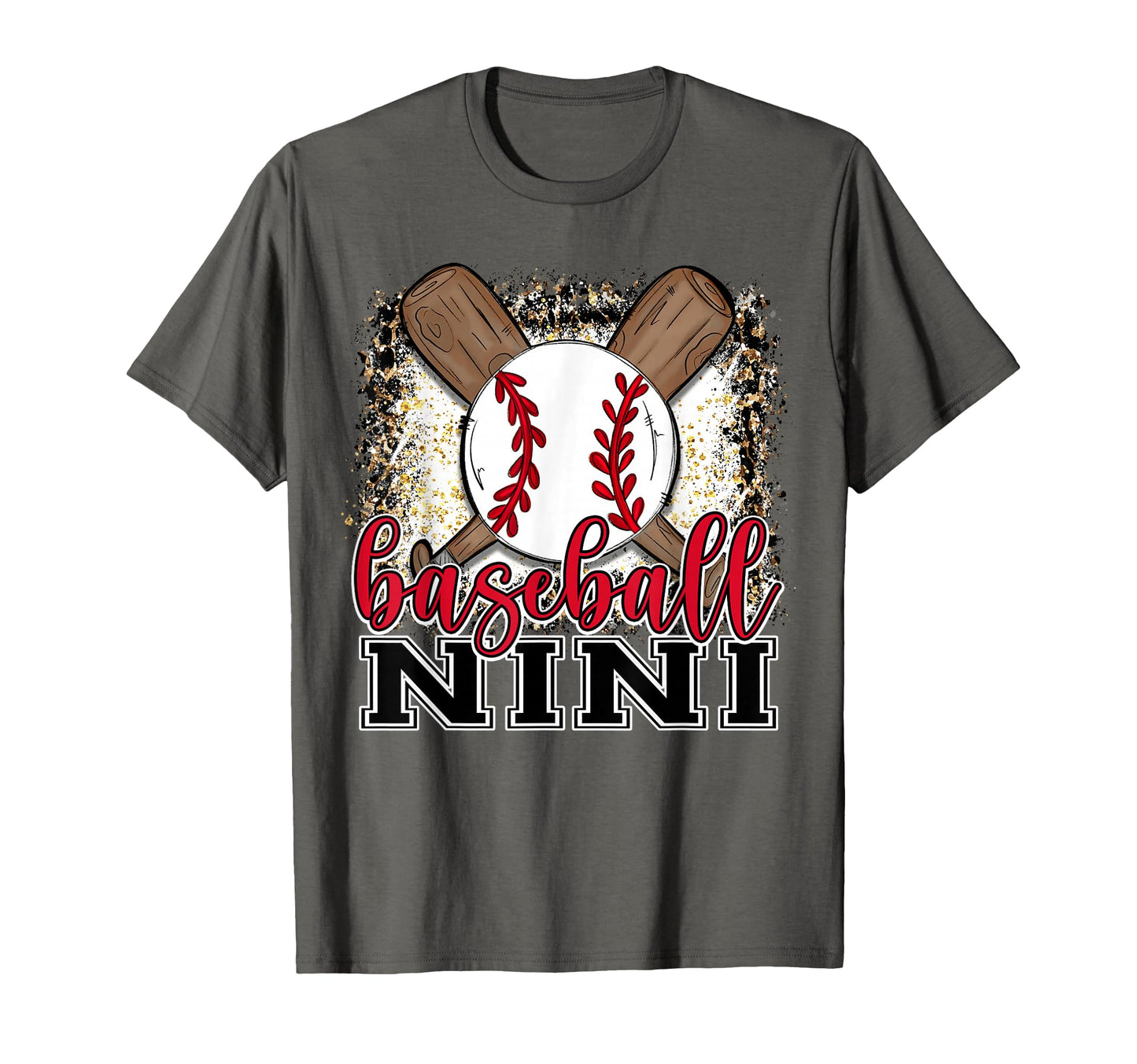 Baseball Nini Leopard Baseball Lover T-Shirt - Graphic Print for Adults - T-Shirt, Sweatshirt, Hoodie
