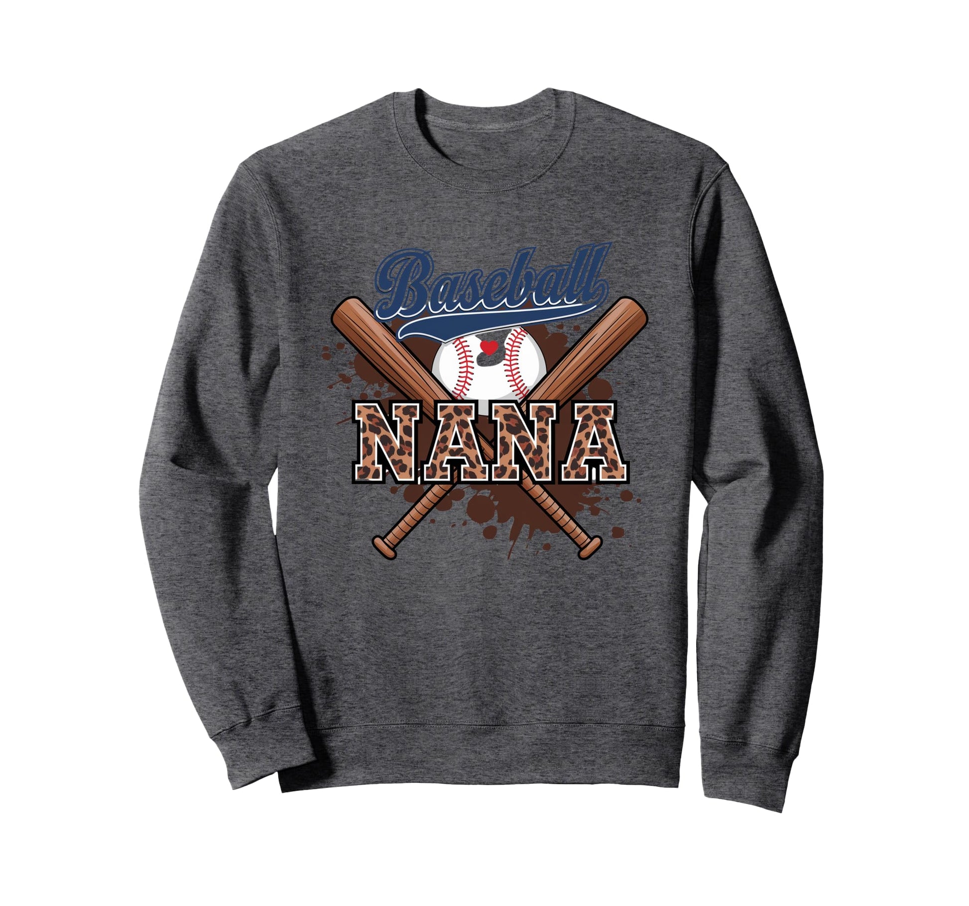 Nana Baseball Leopard Baseball Sweatshirt - Streetwear Style Men Women - T-Shirt, Sweatshirt, Hoodie