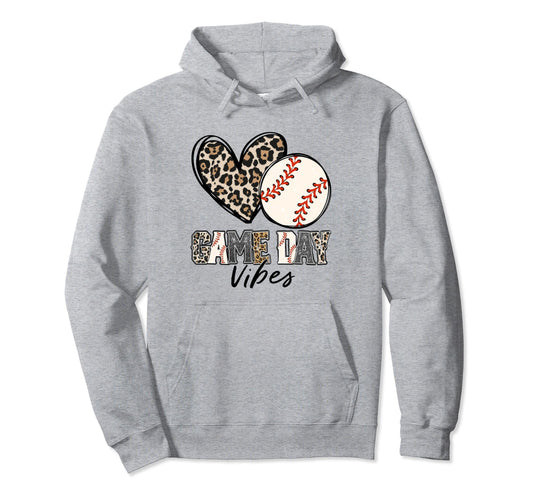 Baseball Game Day Vibes Baseball Mom Hoodie - Casual Everyday Wear Unisex - T-Shirt, Sweatshirt, Hoodie