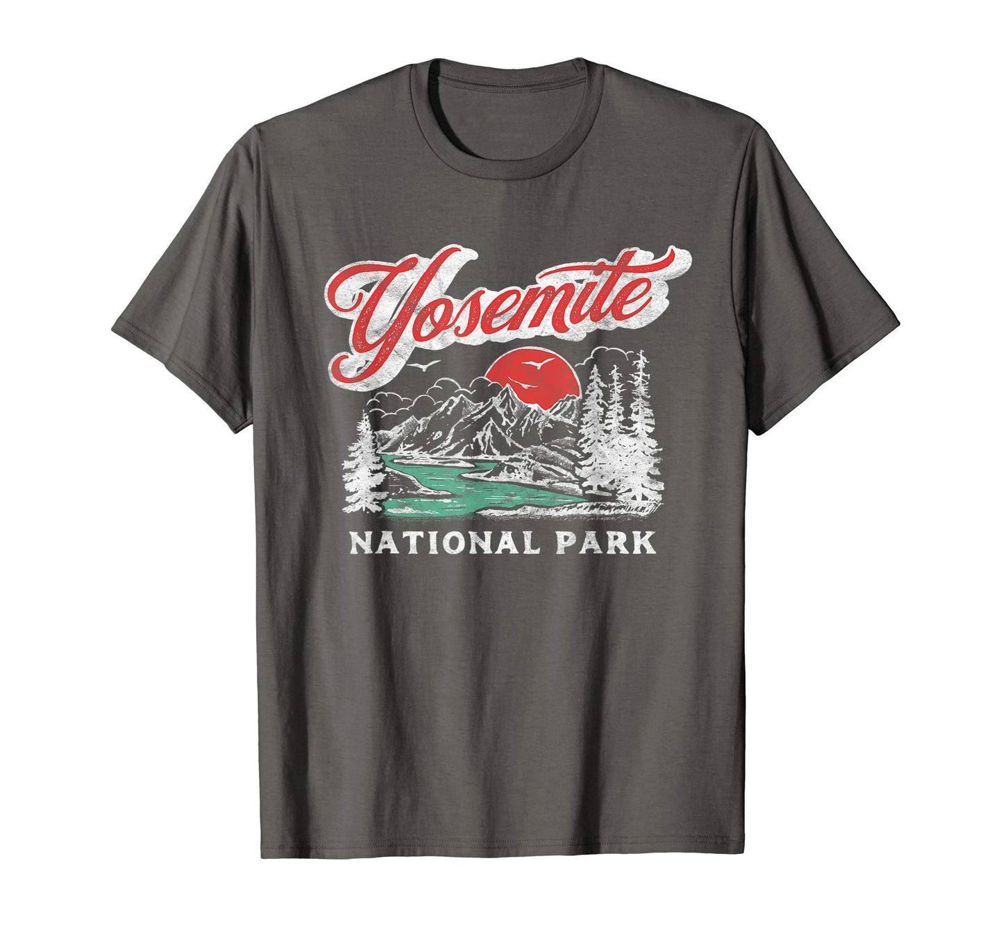 Yosemite National Park 80S Mountains T-Shirt - Trendy Graphic for Adults - T-Shirt, Sweatshirt, Hoodie