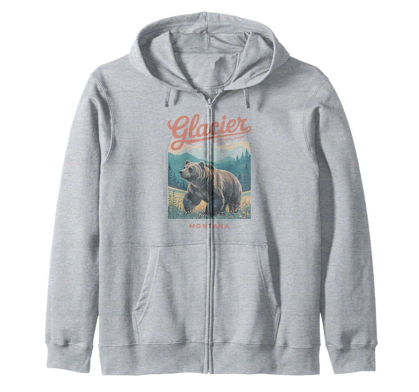 Glacier National Park Montana Usa Hoodie - Casual Everyday Wear Men Women - T-Shirt, Sweatshirt, Hoodie