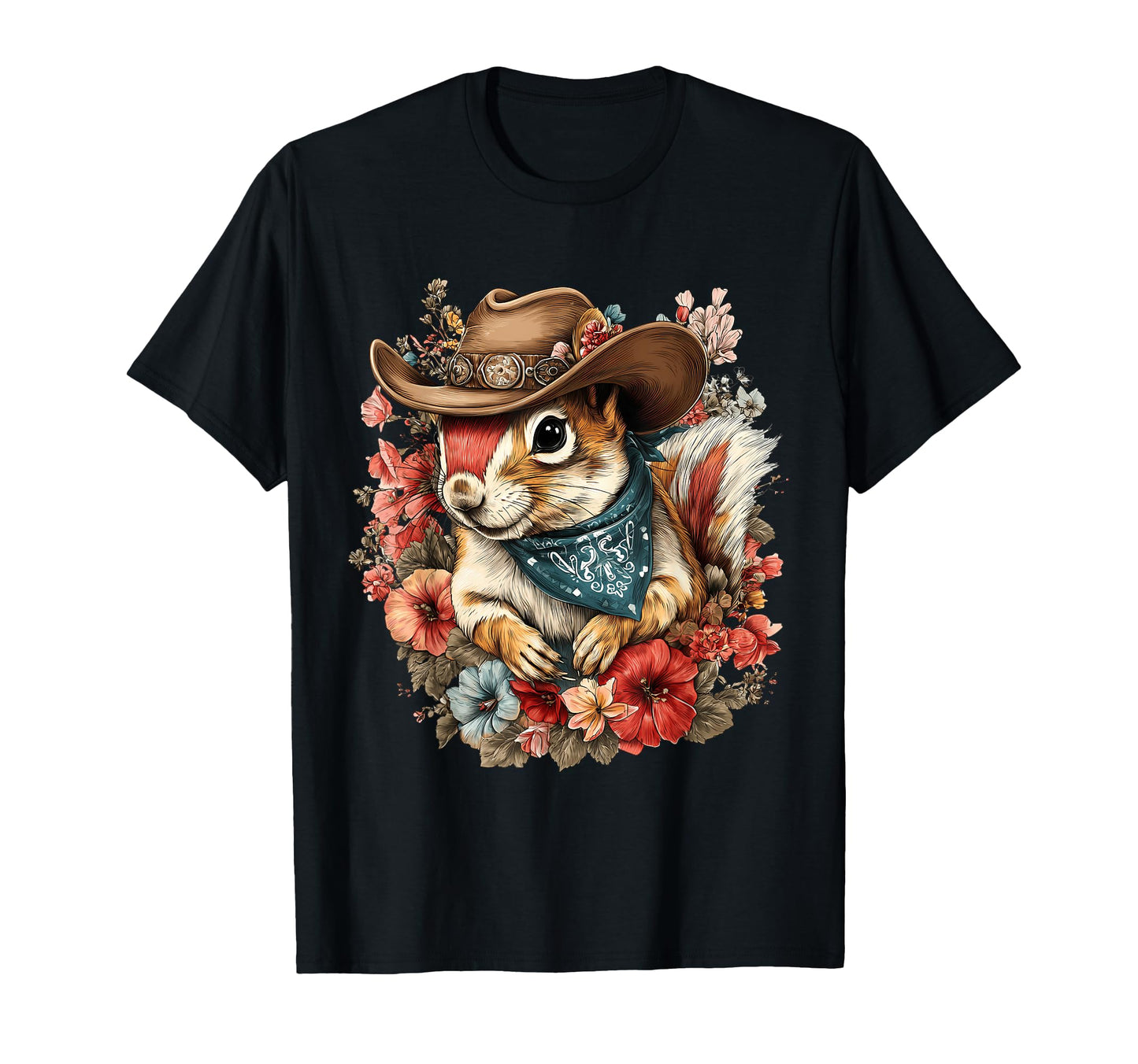 Country Cowboy Squirrel Rodeo T-Shirt - Minimalist Print for Adults - T-Shirt, Sweatshirt, Hoodie