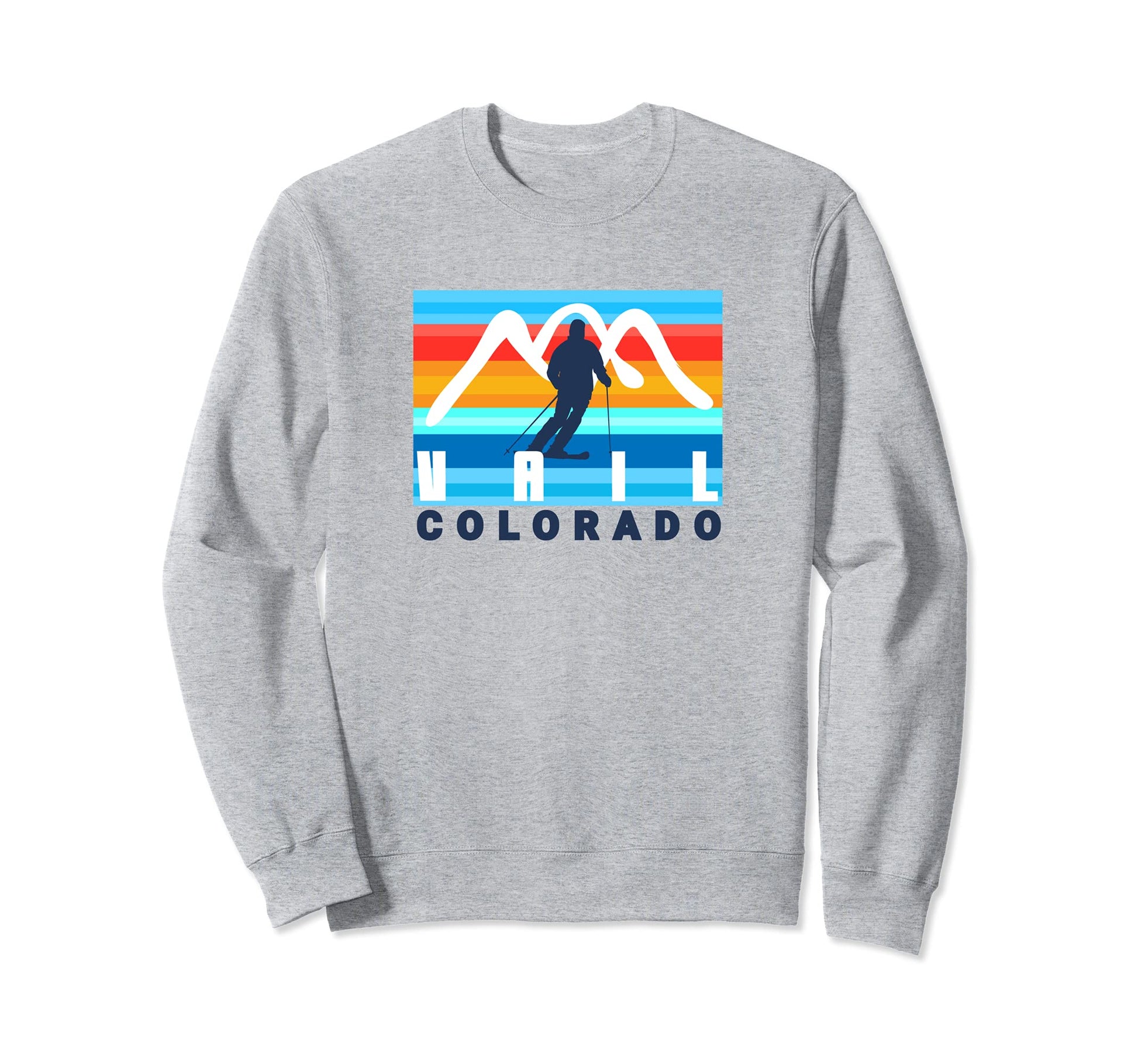 Ski Vail Pattern Striped Vail Sweatshirt - Trendy Graphic Men Women - T-Shirt, Sweatshirt, Hoodie