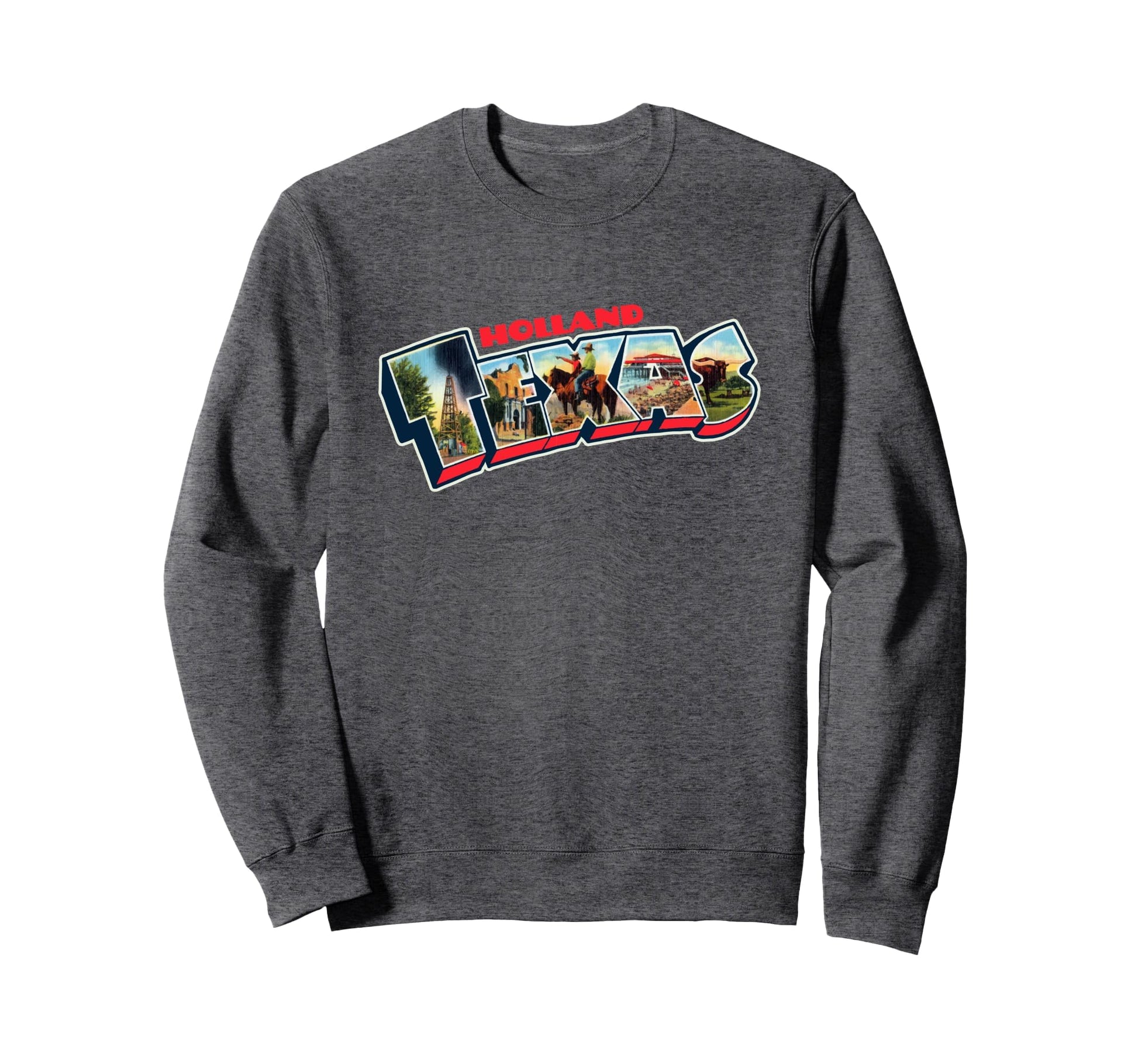Holland Texas Postcard Tpa Travel Logo Sweatshirt - Novelty Apparel Unisex - T-Shirt, Sweatshirt, Hoodie