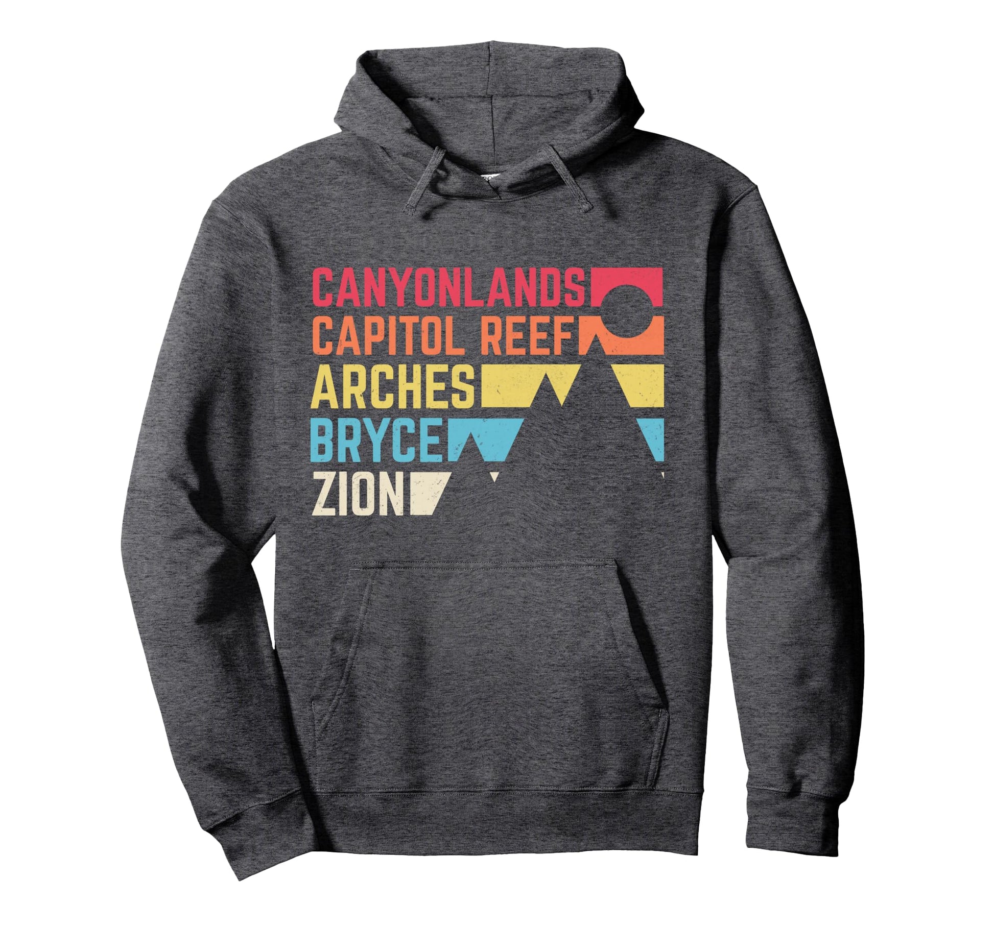 Utahs Five National Parks Souvenir Nps Moab Hoodie - Unique Graphic Unisex - T-Shirt, Sweatshirt, Hoodie