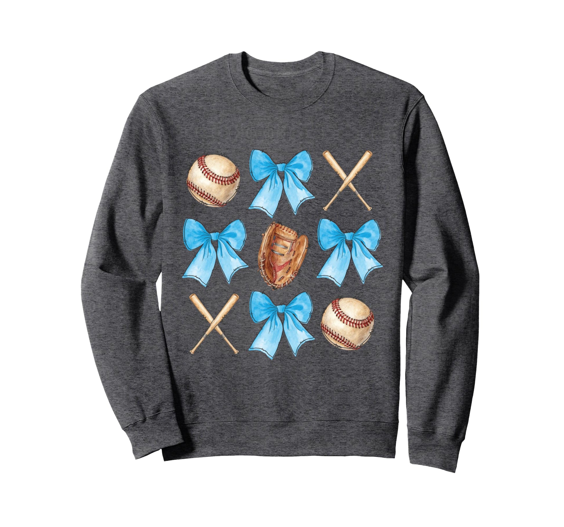 Baseball Coquette Bow Cheer Mom Sweatshirt - Novelty Apparel Unisex - T-Shirt, Sweatshirt, Hoodie