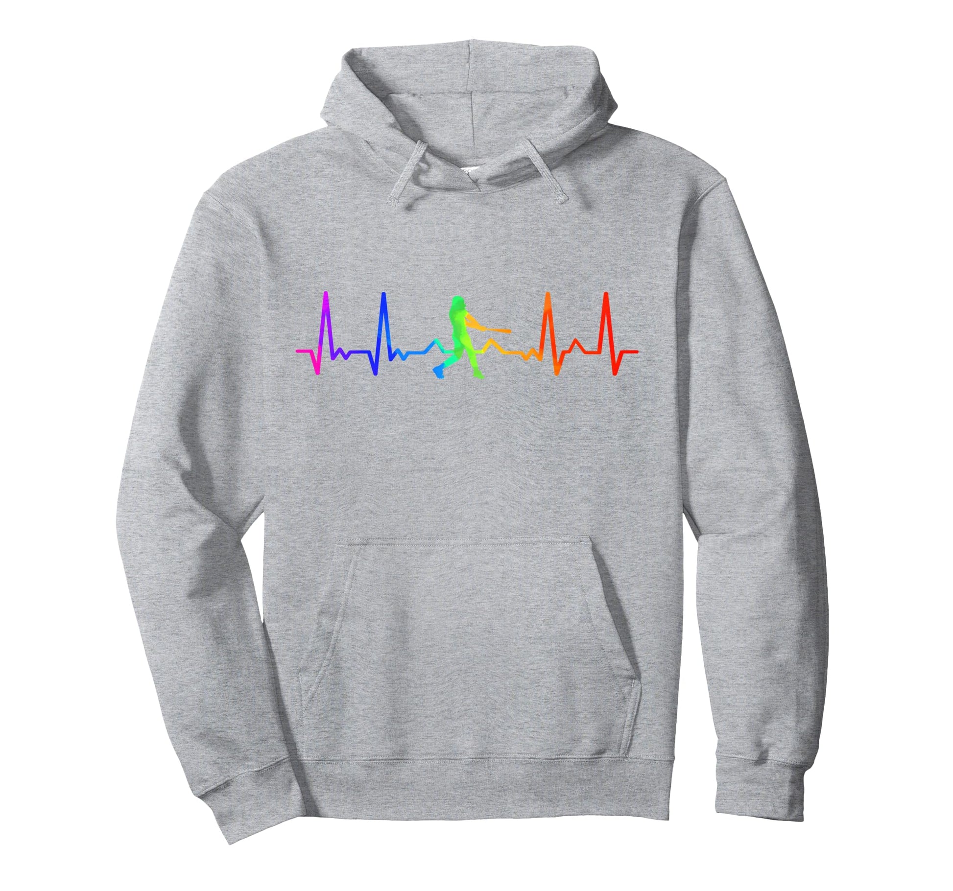 Baseball Fan Heartbeat Pulse Hoodie - Casual Everyday Wear Men Women - T-Shirt, Sweatshirt, Hoodie
