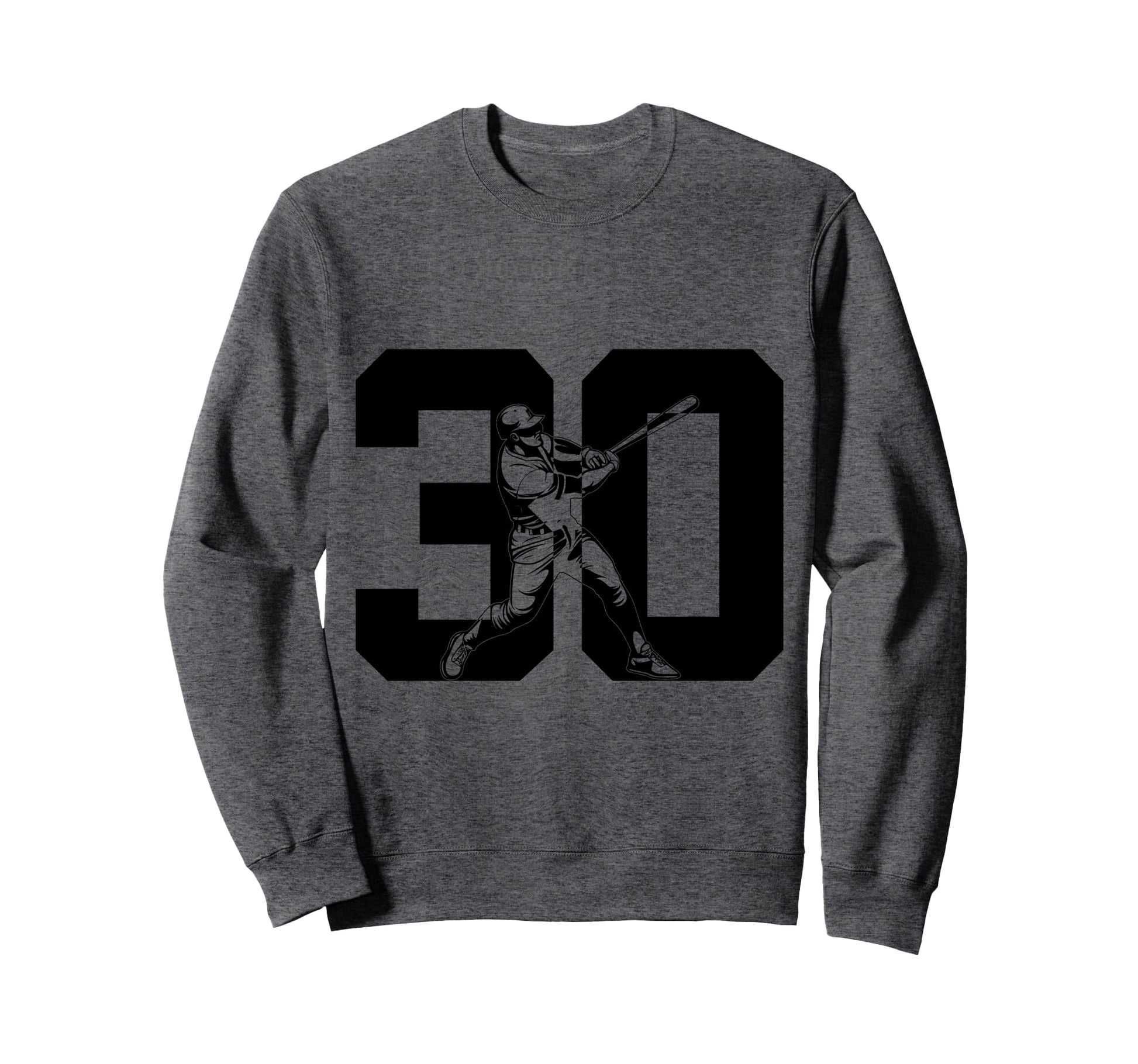 Number 30 Years Baseball 30Th Sweatshirt - Fun Novelty Design for Adults - T-Shirt, Sweatshirt, Hoodie