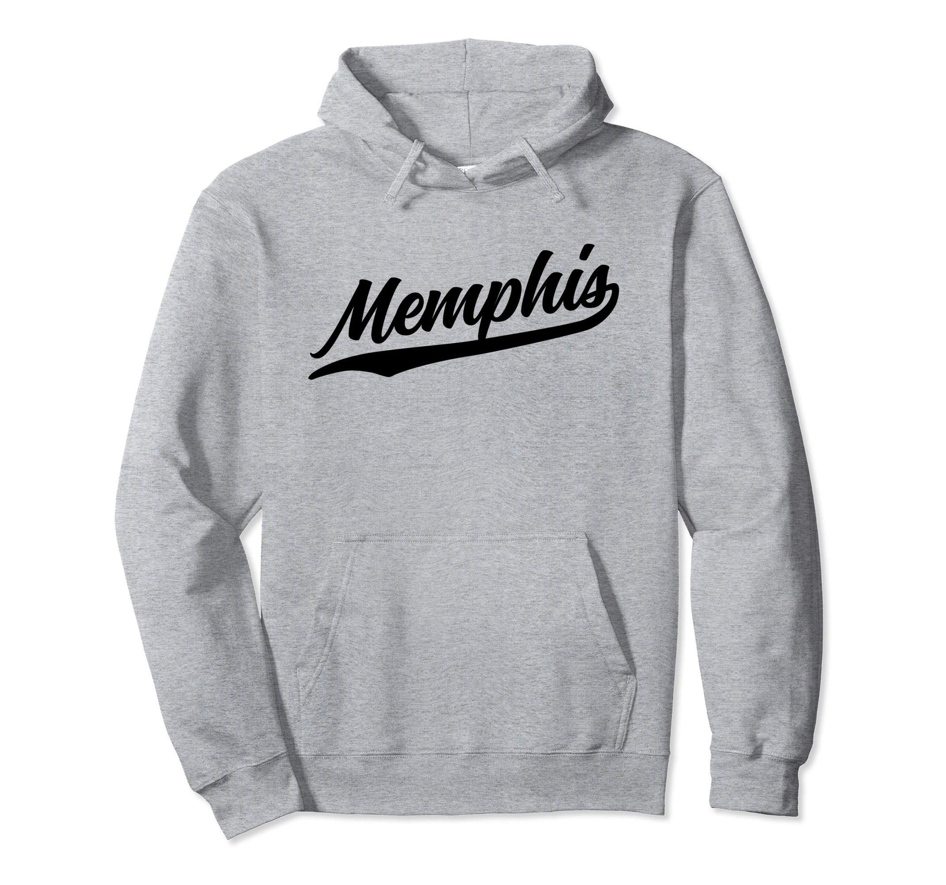 Memphis Tennessee Script 1970S Black Text Hoodie - Graphic Print Unisex - T-Shirt, Sweatshirt, Hoodie