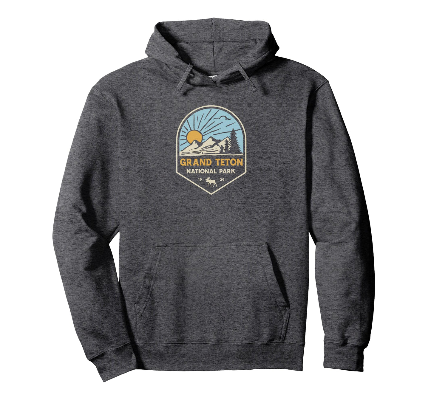 Grand Teton National Park Sunset Hoodie - Minimalist Print Men Women - T-Shirt, Sweatshirt, Hoodie