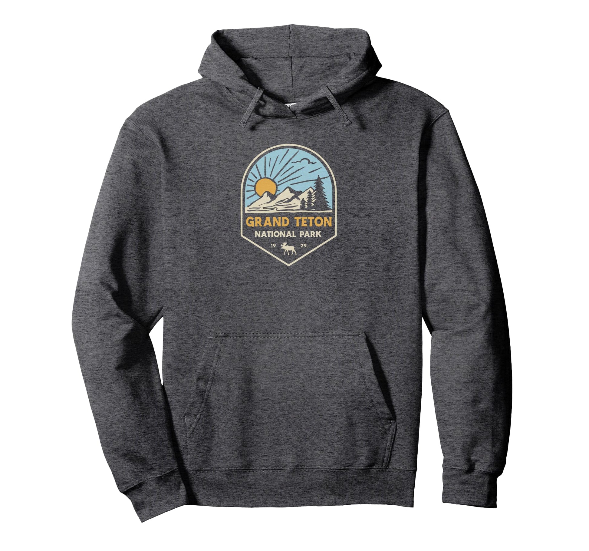 Grand Teton National Park Sunset Hoodie - Minimalist Print Men Women - T-Shirt, Sweatshirt, Hoodie