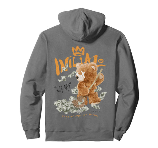 Back Aesthetic Streetwear Teddy Bear Hoodie - Graphic Print Unisex - T-Shirt, Sweatshirt, Hoodie