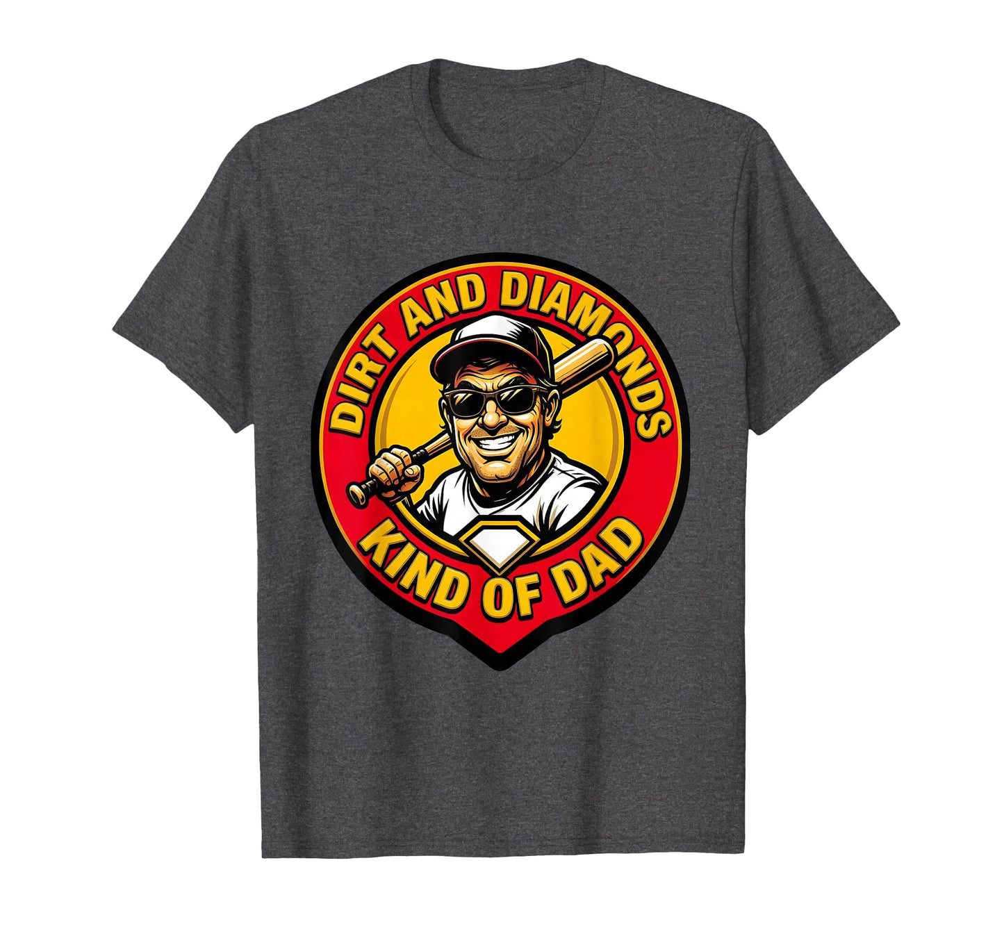 Dirt And Diamonds Kind Dad Softball Dad T-Shirt - Graphic Print Unisex - T-Shirt, Sweatshirt, Hoodie