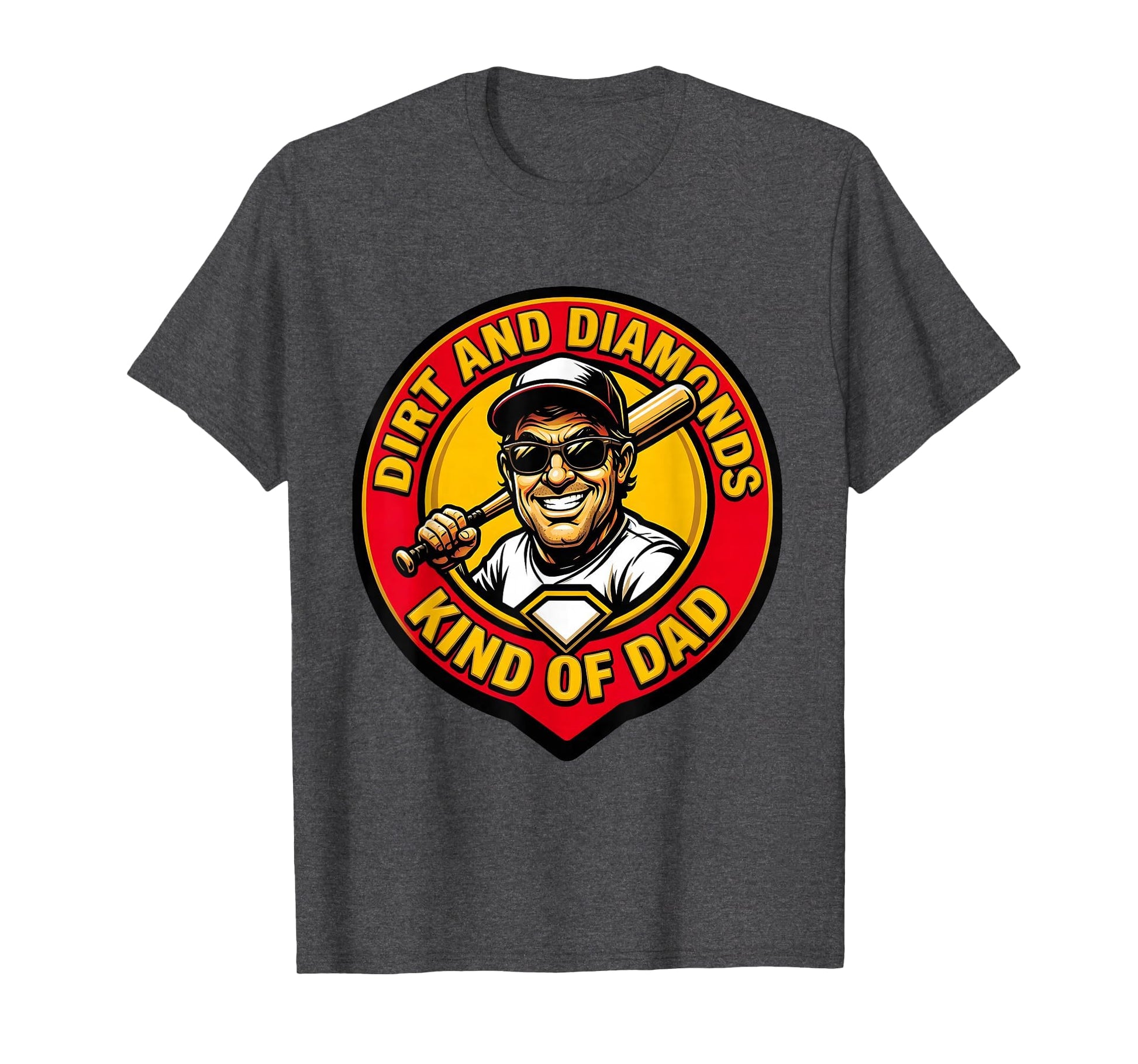 Dirt And Diamonds Kind Dad Softball Dad T-Shirt - Graphic Print Unisex - T-Shirt, Sweatshirt, Hoodie