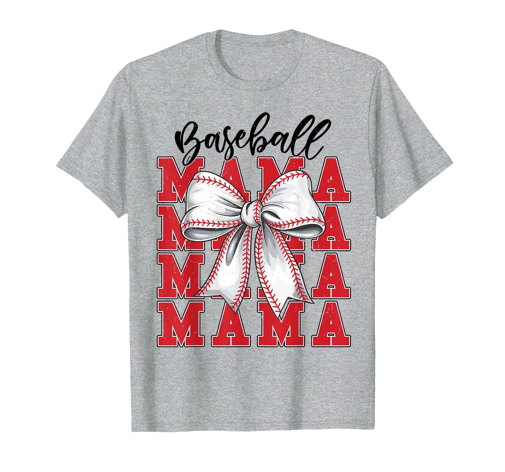 Baseball Mama Coquette Bow Game T-Shirt - Casual Everyday Wear Men Women - T-Shirt, Sweatshirt, Hoodie