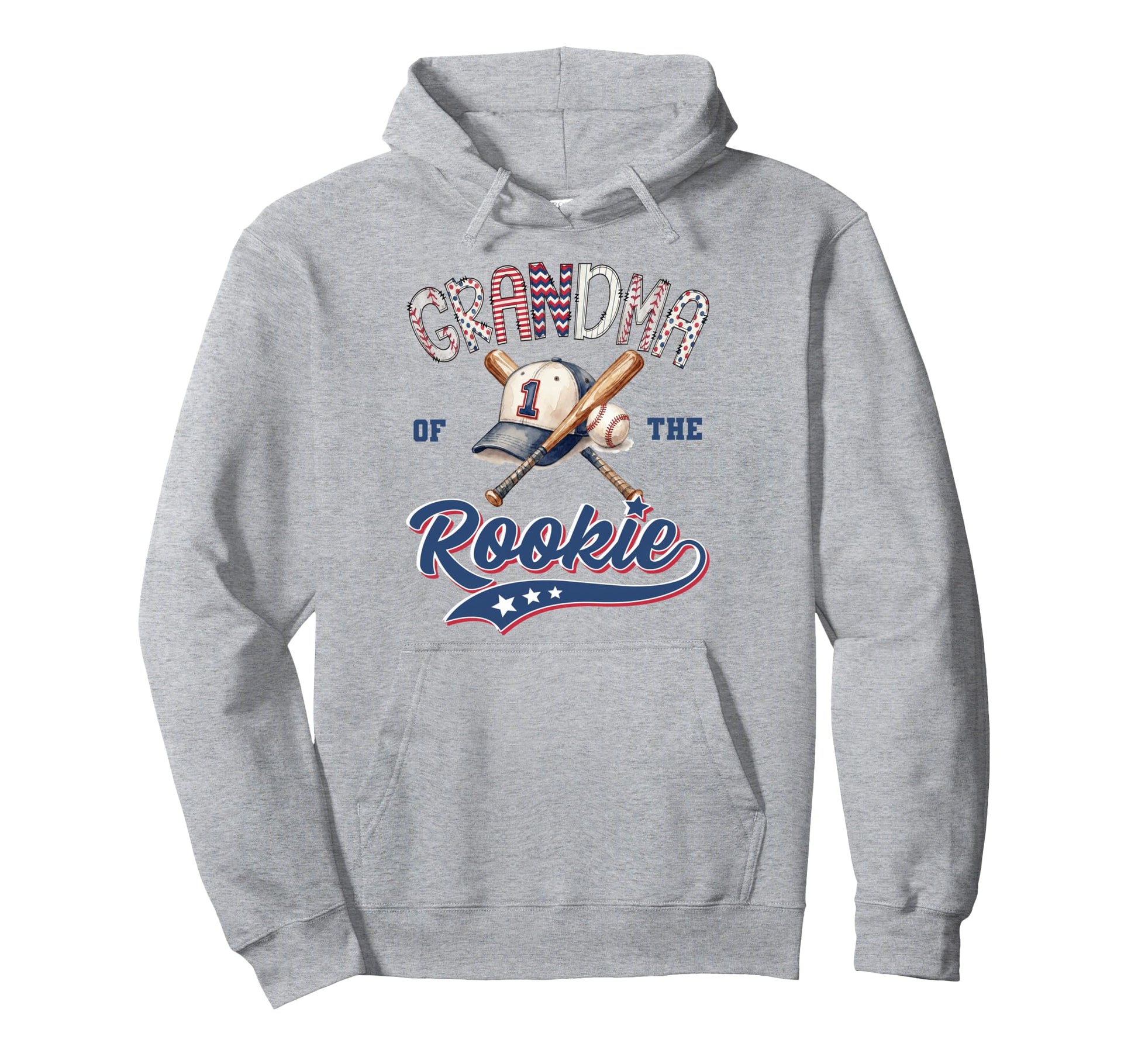 Grandma Rookie Year 1St Birthday Baseball Hoodie - Unique Graphic Men Women - T-Shirt, Sweatshirt, Hoodie