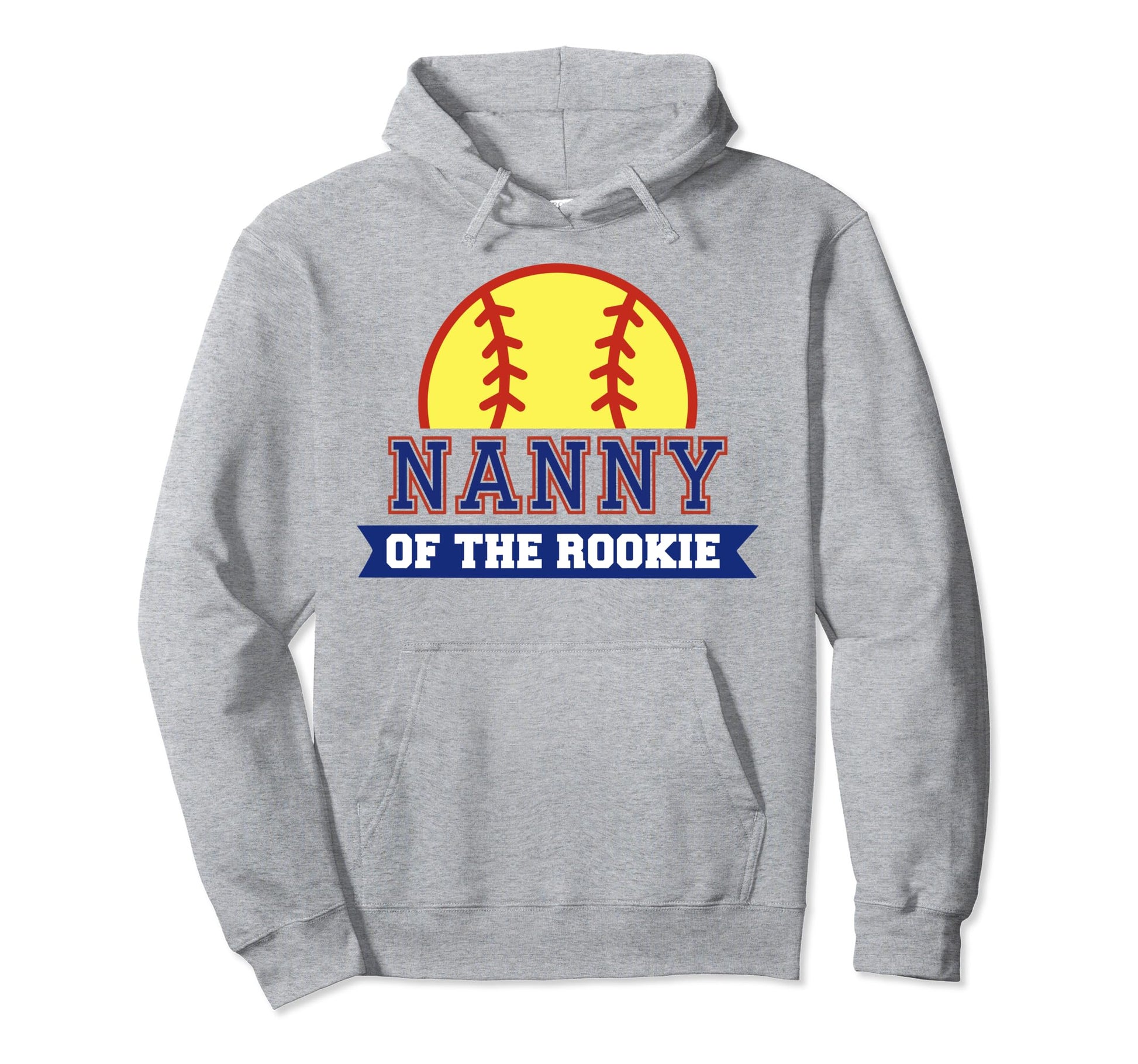 Nanny Rookie 1St Birthday Softball Theme Hoodie - Trendy Graphic Men Women - T-Shirt, Sweatshirt, Hoodie
