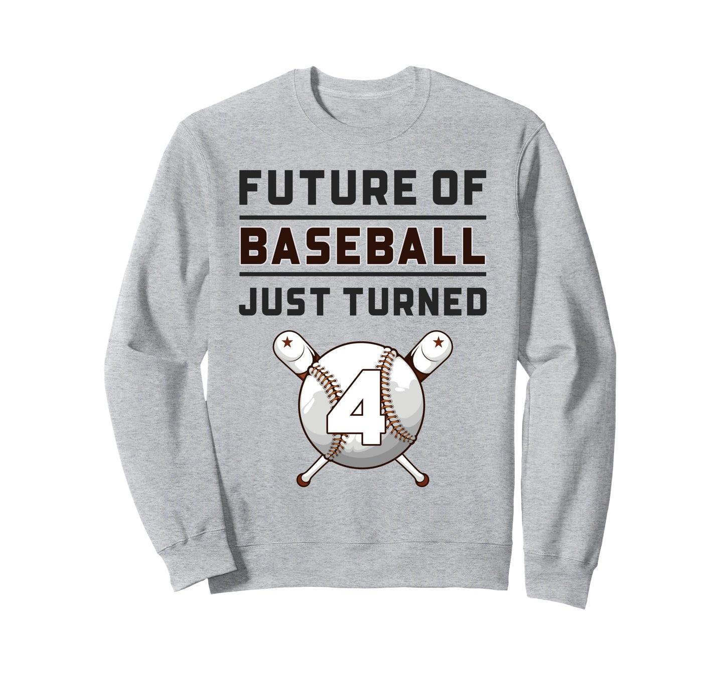 4 Year Old Baseball Birthday Sweatshirt - Minimalist Print for Adults - T-Shirt, Sweatshirt, Hoodie