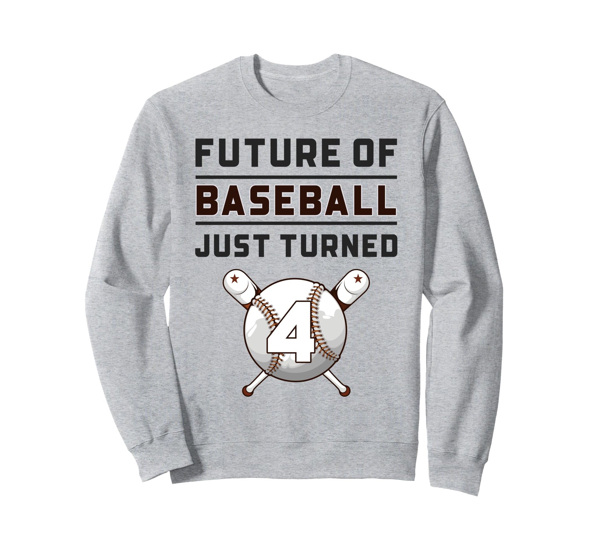 4 Year Old Baseball Birthday Sweatshirt - Minimalist Print for Adults - T-Shirt, Sweatshirt, Hoodie