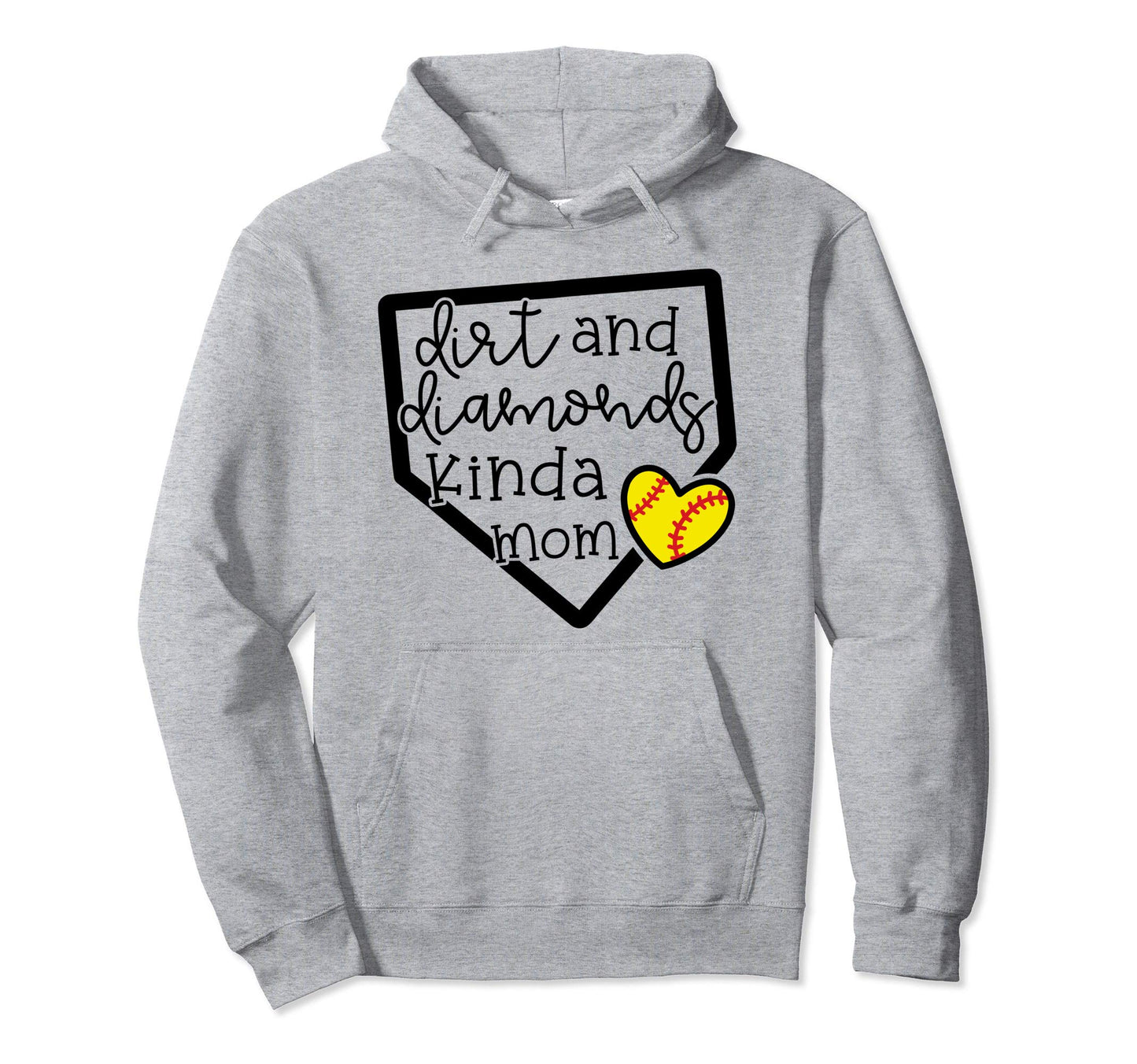 Dirt And Diamonds Kinda Mom Baseball Hoodie - Streetwear Style Unisex - T-Shirt, Sweatshirt, Hoodie