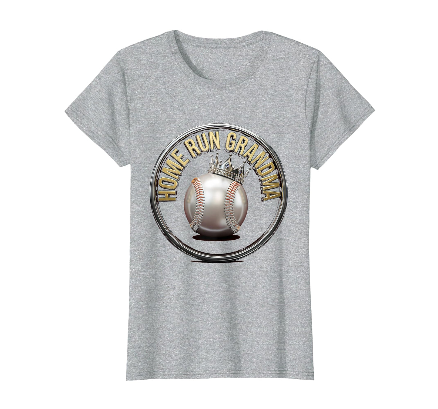 Home Run Grandma Baseball Grandma T-Shirt - Custom Art Print for Adults - T-Shirt, Sweatshirt, Hoodie