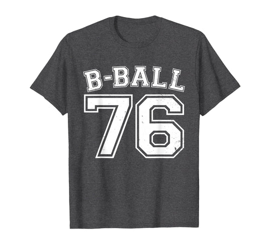 B Ball Basketball Player Number 76 T-Shirt - Custom Art Print Men Women - T-Shirt, Sweatshirt, Hoodie