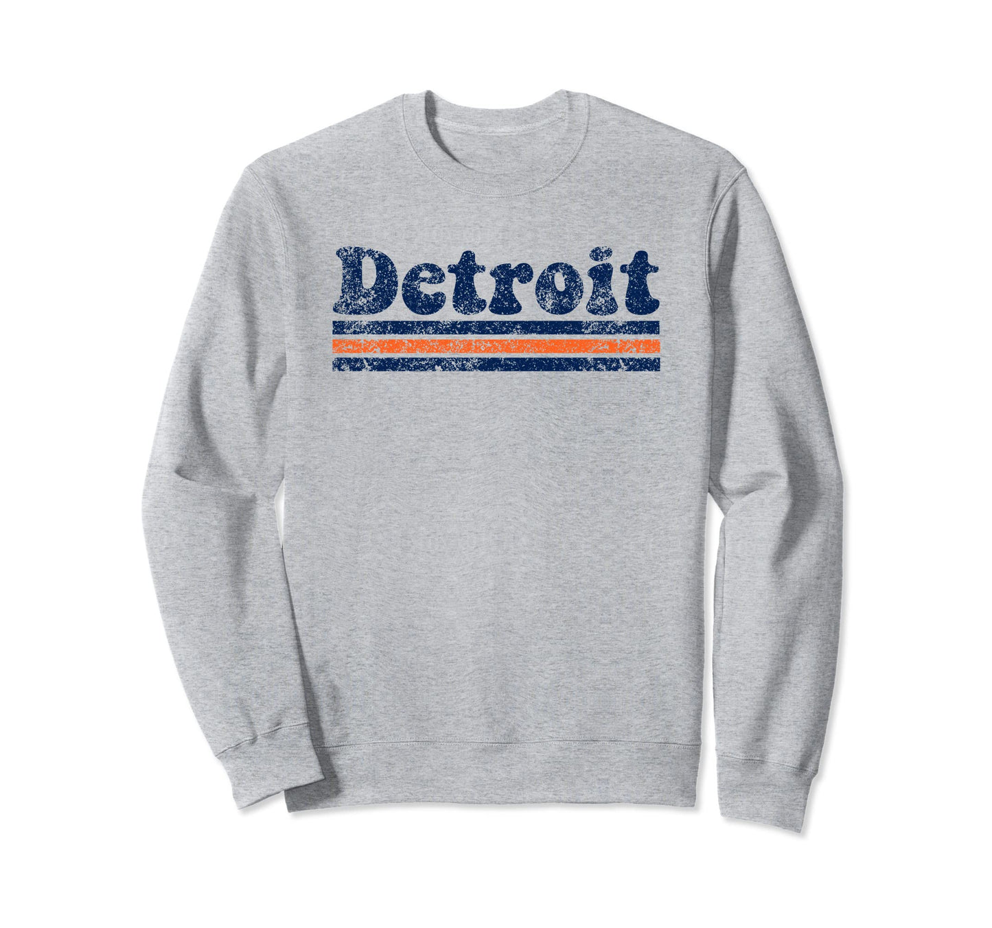 Detroit Michigan Weathered Sweatshirt - Casual Everyday Wear Men Women - T-Shirt, Sweatshirt, Hoodie