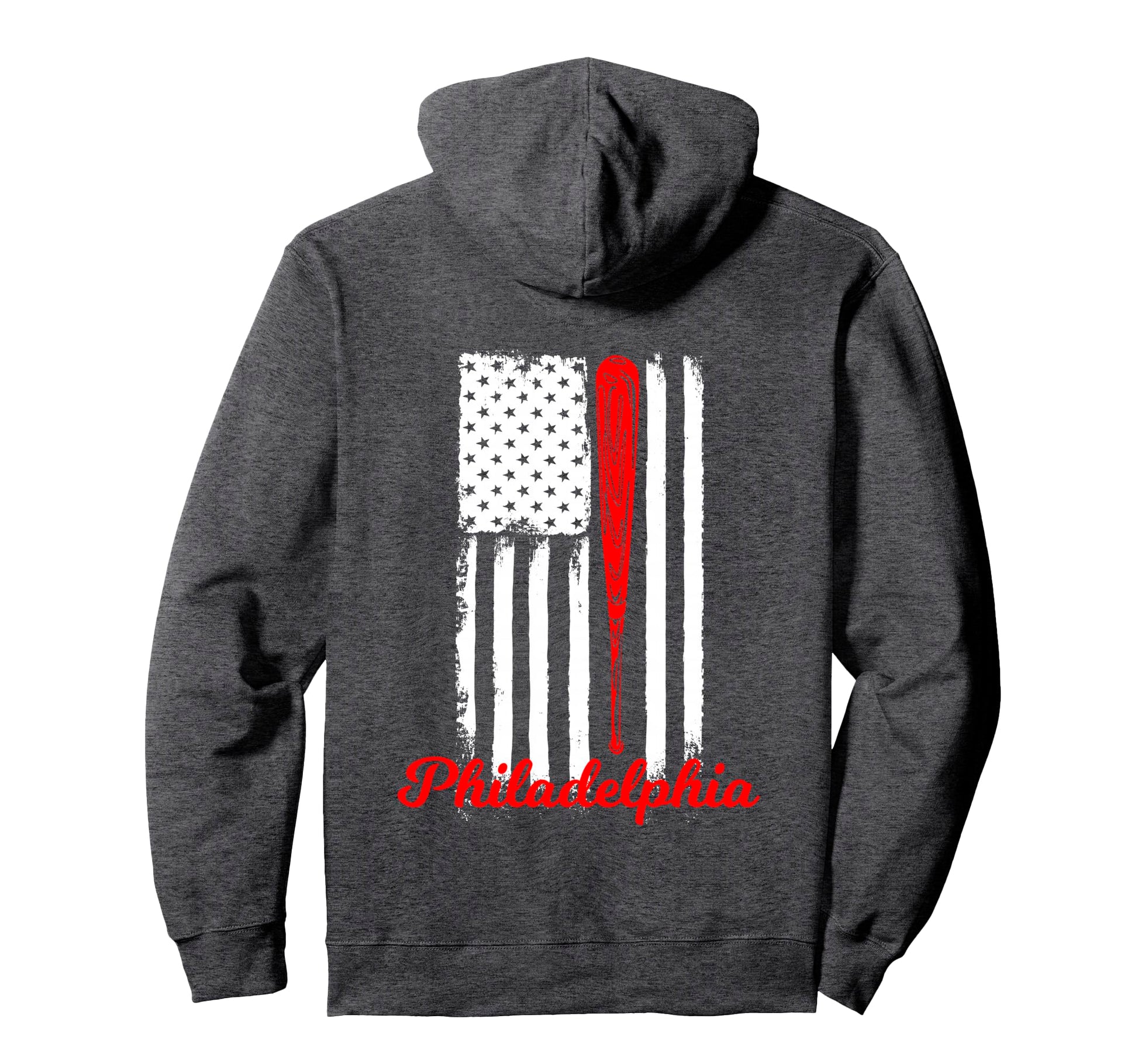 Philadelphia Baseball Flag Philly Hoodie - Novelty Apparel Men Women - T-Shirt, Sweatshirt, Hoodie