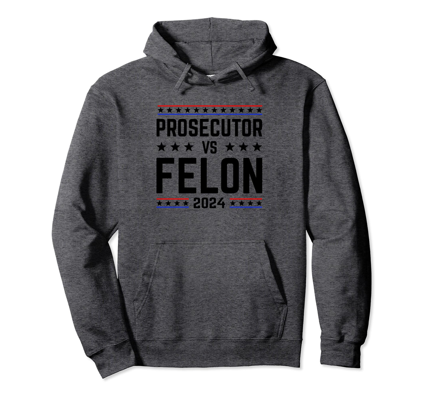 Prosecutor Vs Felon 2024 Stripe Hoodie - Minimalist Print for Adults - T-Shirt, Sweatshirt, Hoodie