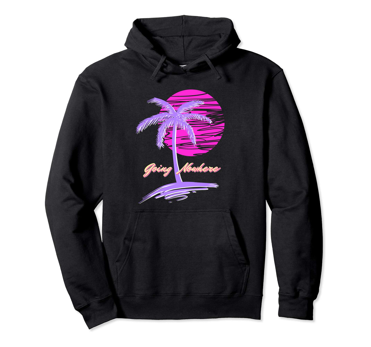 Synthwave Summer Beach Synth Hoodie - Casual Everyday Wear for Adults - T-Shirt, Sweatshirt, Hoodie