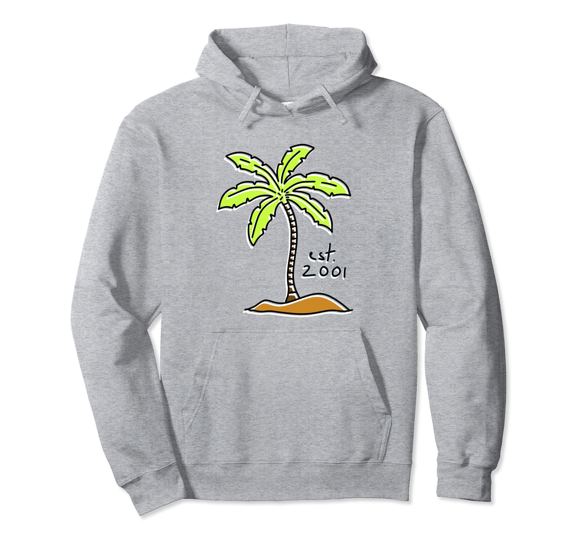 Summer Y2K Aesthetic Beach Palm Tree Hoodie - Minimalist Print for Adults - T-Shirt, Sweatshirt, Hoodie
