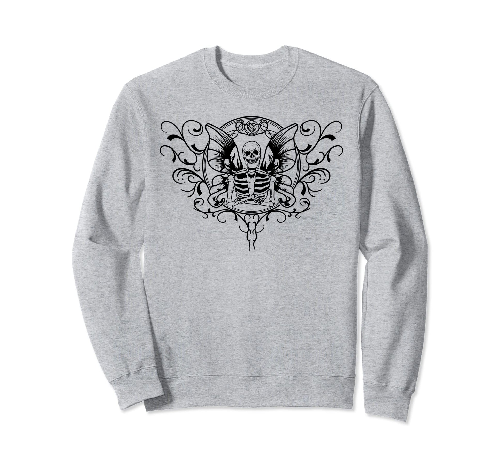 Skeleton Fairy Wings Dark Grunge Sweatshirt - Streetwear Style Men Women - T-Shirt, Sweatshirt, Hoodie