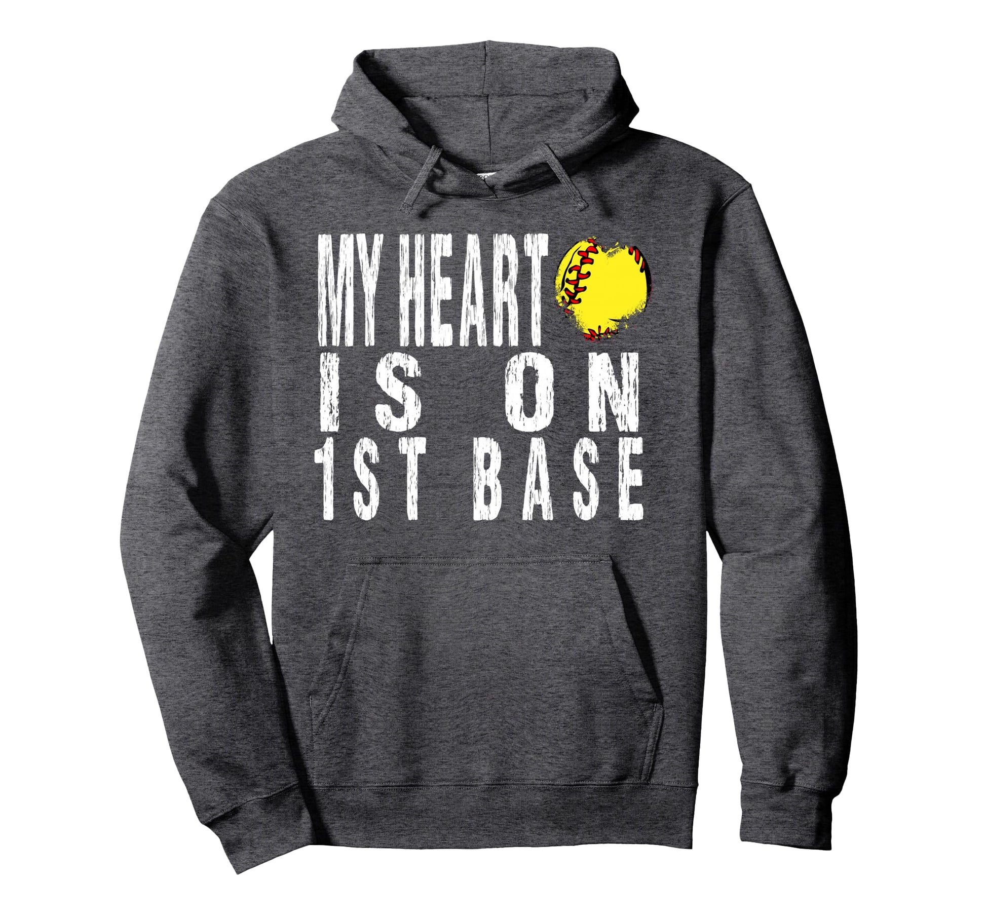 My Heart Is 1St Base Baseball Hoodie - Aesthetic Graphic Men Women - T-Shirt, Sweatshirt, Hoodie