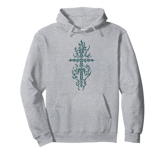 Alt Gothic Cross Y2K Trad Mall Goth Hoodie - Custom Art Print for Adults - T-Shirt, Sweatshirt, Hoodie