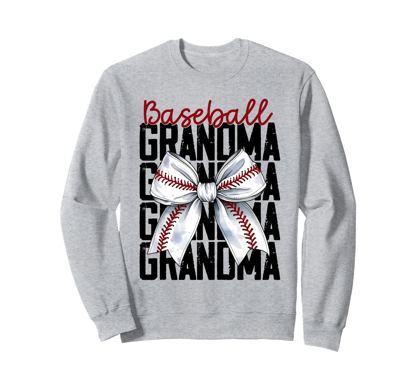 Baseball Coquette Bow Grandma Mom Sweatshirt - Novelty Apparel for Adults - T-Shirt, Sweatshirt, Hoodie