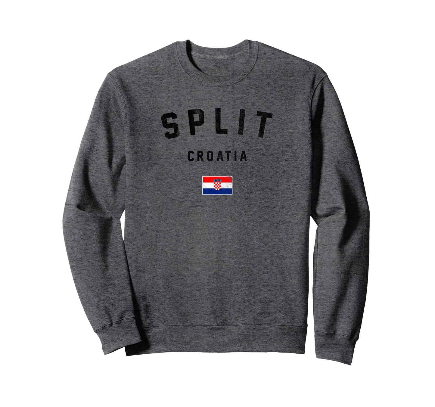 Varsity Split Croatia Sweatshirt - Graphic Print Unisex - T-Shirt, Sweatshirt, Hoodie