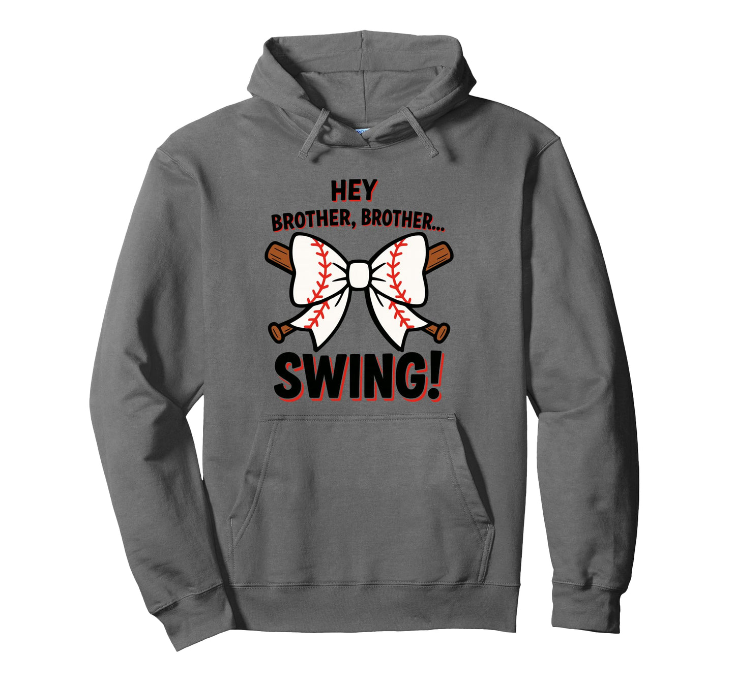 Hey Brother Brother Swing Funny Hoodie - Casual Everyday Wear Men Women - T-Shirt, Sweatshirt, Hoodie