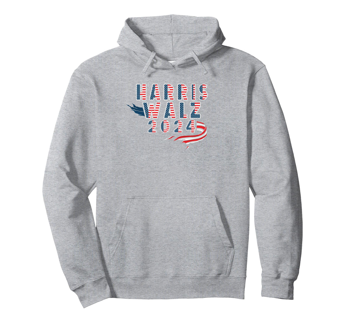 Harris Walz 2024 Patriotic Us Flag Hoodie - Novelty Apparel Men Women - T-Shirt, Sweatshirt, Hoodie
