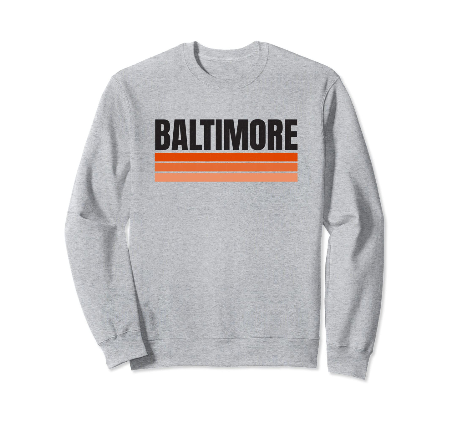 Baltimore Orange Black Striped Sweatshirt - Custom Art Print for Adults - T-Shirt, Sweatshirt, Hoodie
